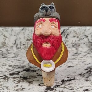 Handcrafted Red Bearded Wine Bottle Stopper